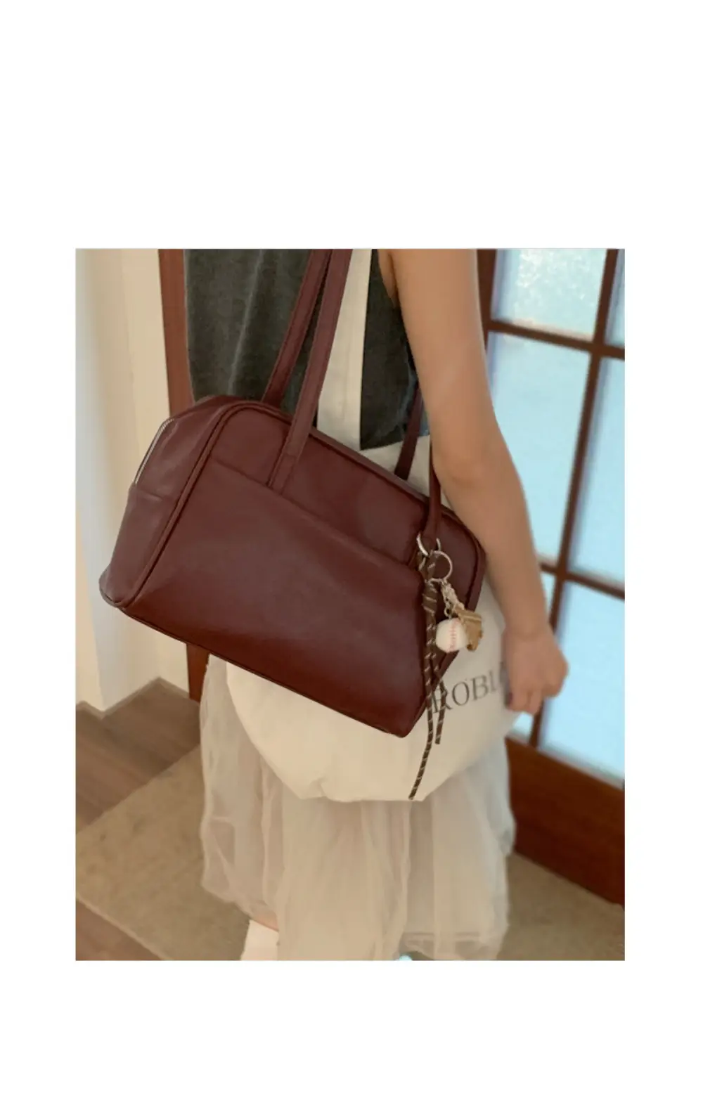 Women's Brown Leather Shoulder Bag 2025 New Style — feature 16