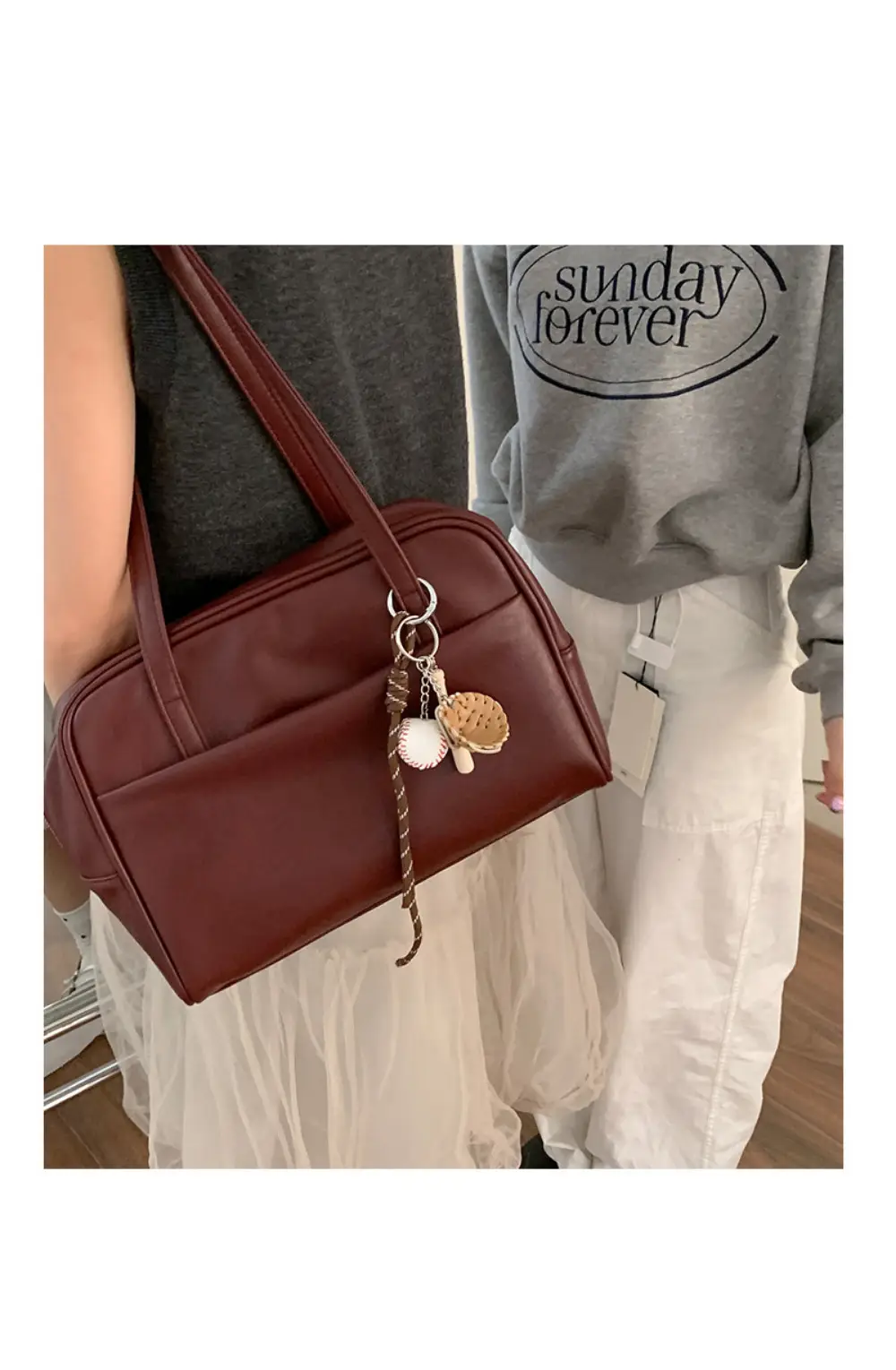 Women's Brown Leather Shoulder Bag 2025 New Style — feature 21