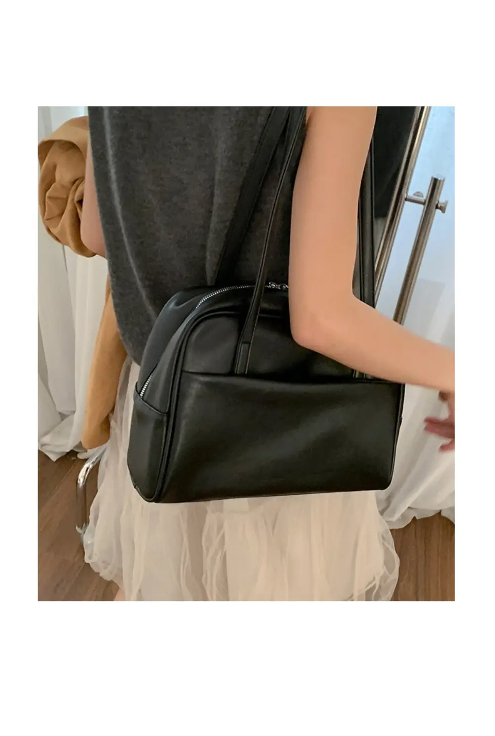 Women's Brown Leather Shoulder Bag 2025 New Style — feature 22