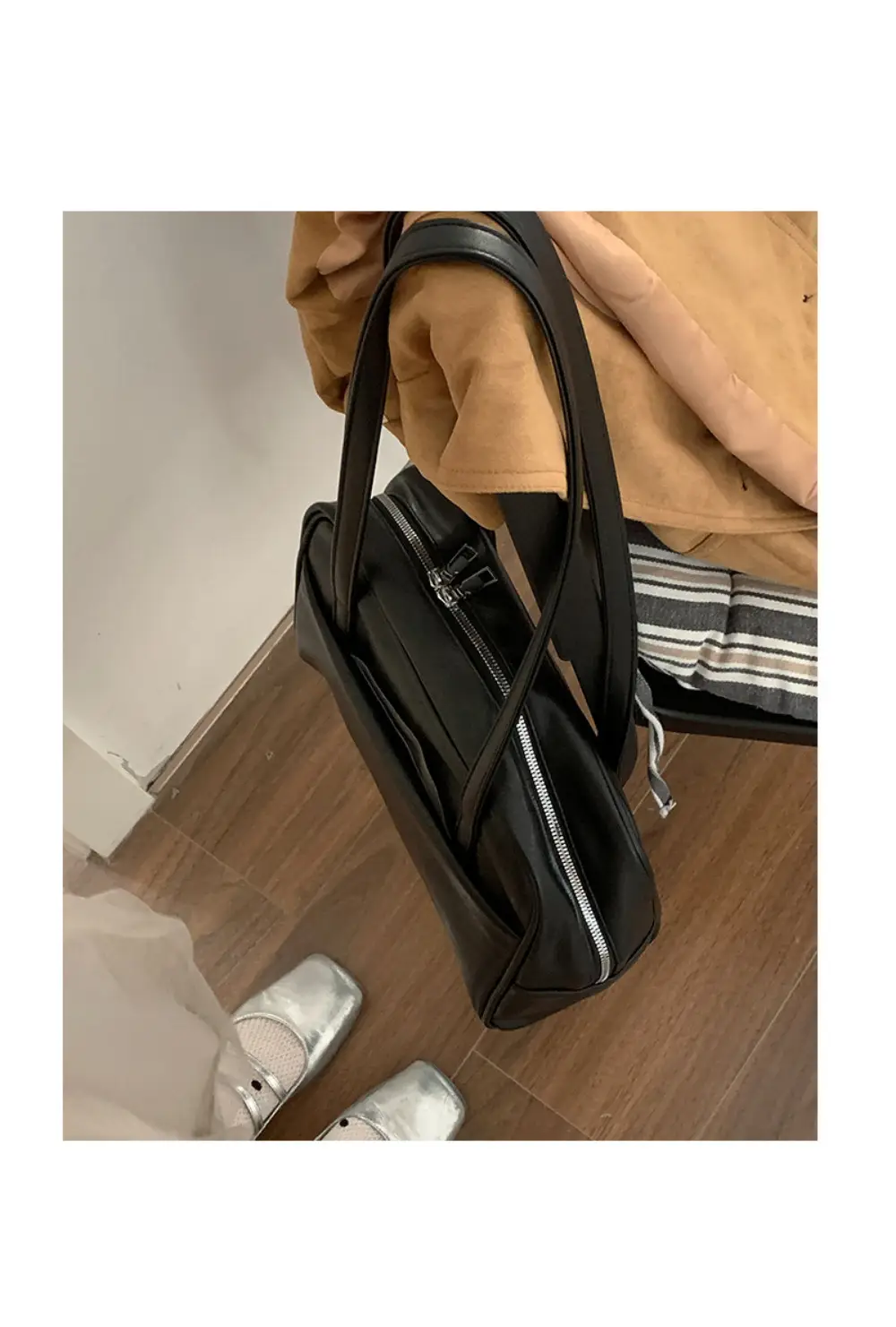 Women's Brown Leather Shoulder Bag 2025 New Style — feature 23