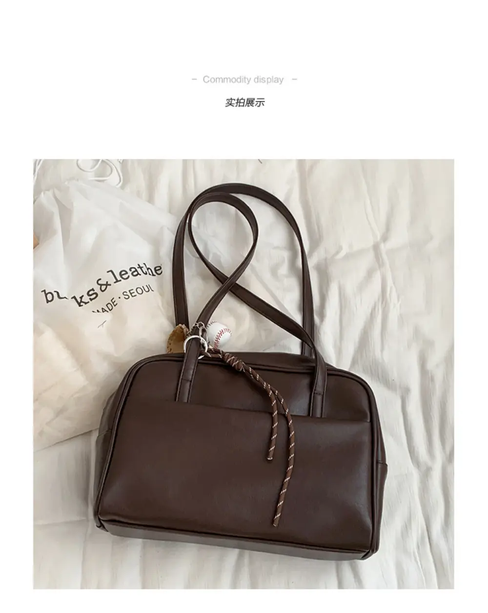 Women's Brown Leather Shoulder Bag 2025 New Style — feature 25