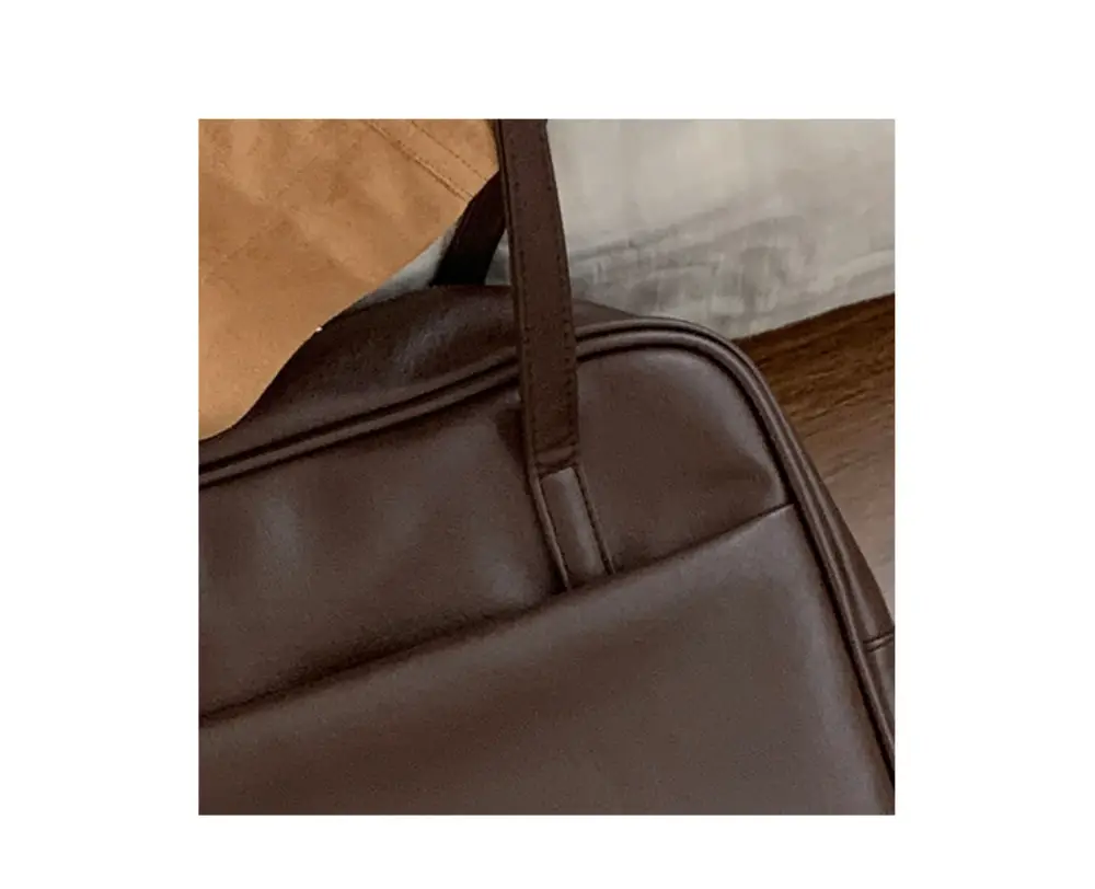 Women's Brown Leather Shoulder Bag 2025 New Style — feature 5