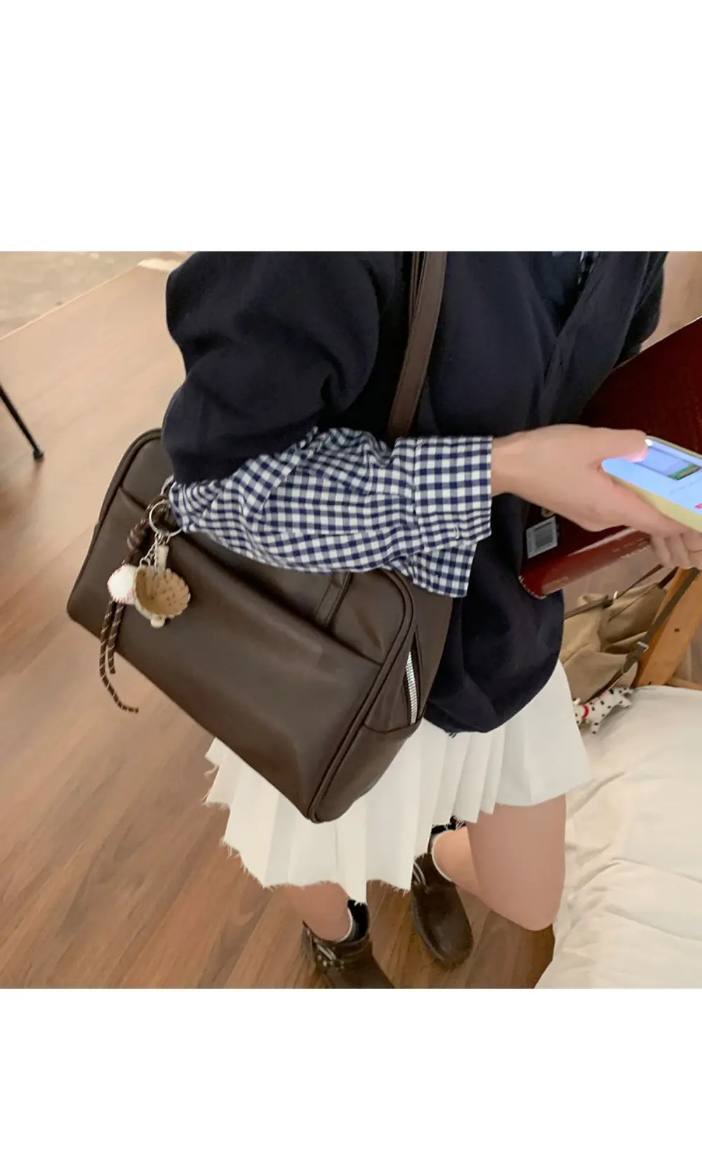 Women's Brown Leather Shoulder Bag 2025 New Style — feature 8