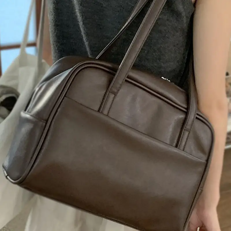 Women's Brown Leather Shoulder Bag 2025 New Style - Image 3
