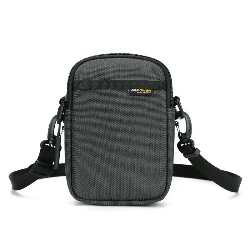 Black Crossbody Phone Bag with Adjustable Strap - Image 2