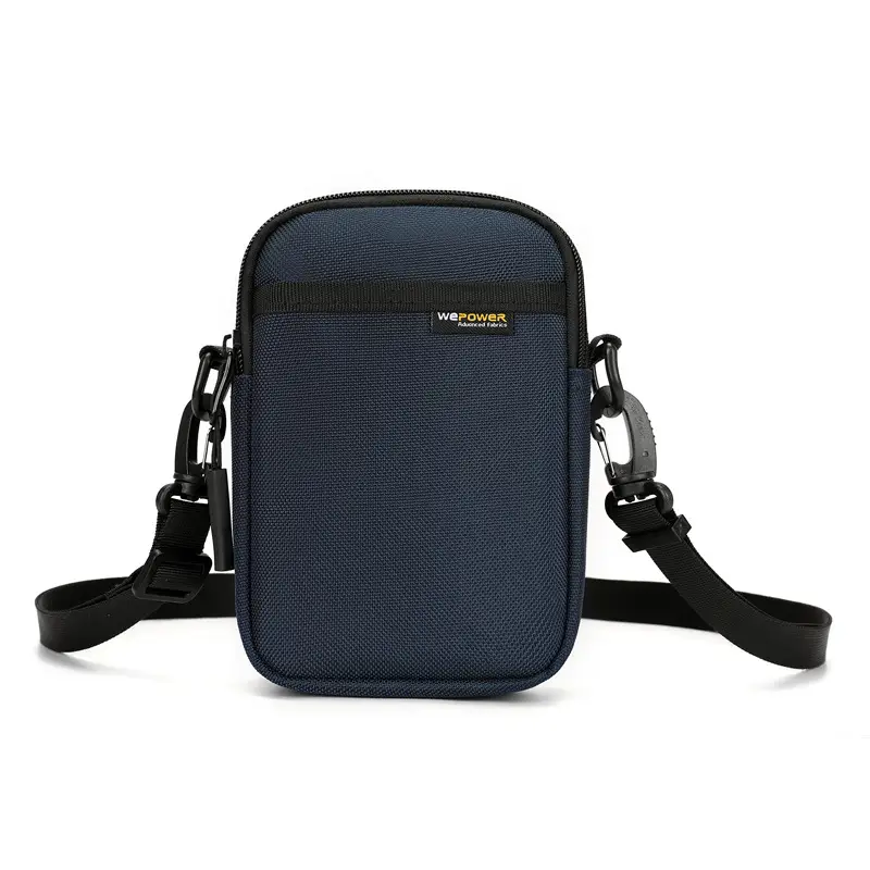 Black Crossbody Phone Bag with Adjustable Strap - Image 3