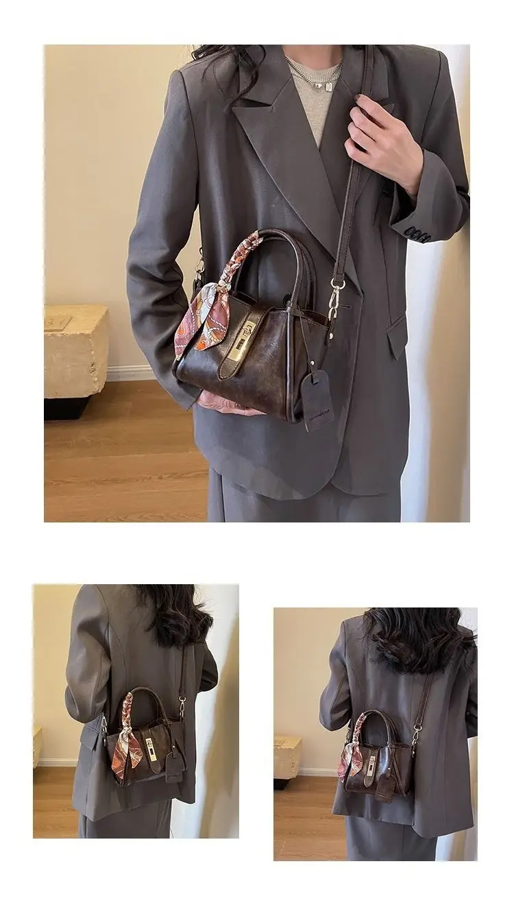 Retro Maillard Texture Handbag Women 2025 New Fashion — feature 12
