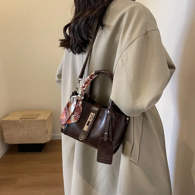 Retro Maillard Texture Handbag Women 2025 New Fashion - Image 2