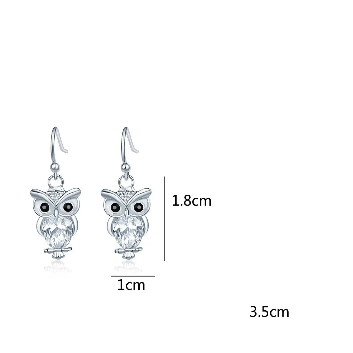 Rose Gold Owl Earrings for Women with Zircon — feature 5