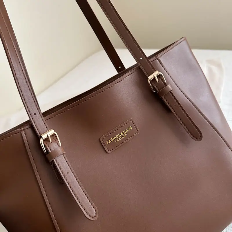 Brown Large Capacity Women's Shoulder Bag 2024 - Image 7