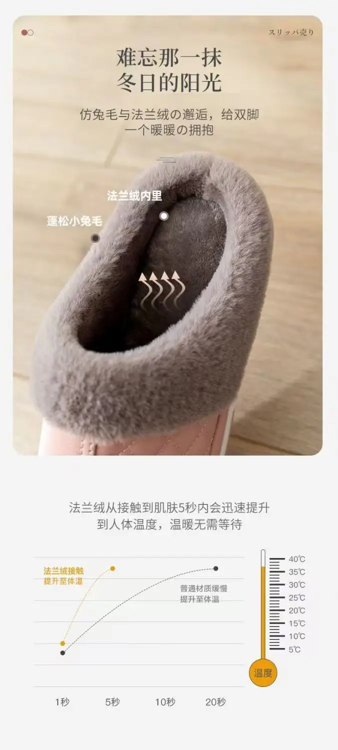 PU waterproof cotton slippers men's winter home indoor non-slip warm cotton shoes for the elderly plus size cotton slippers for women — feature 6