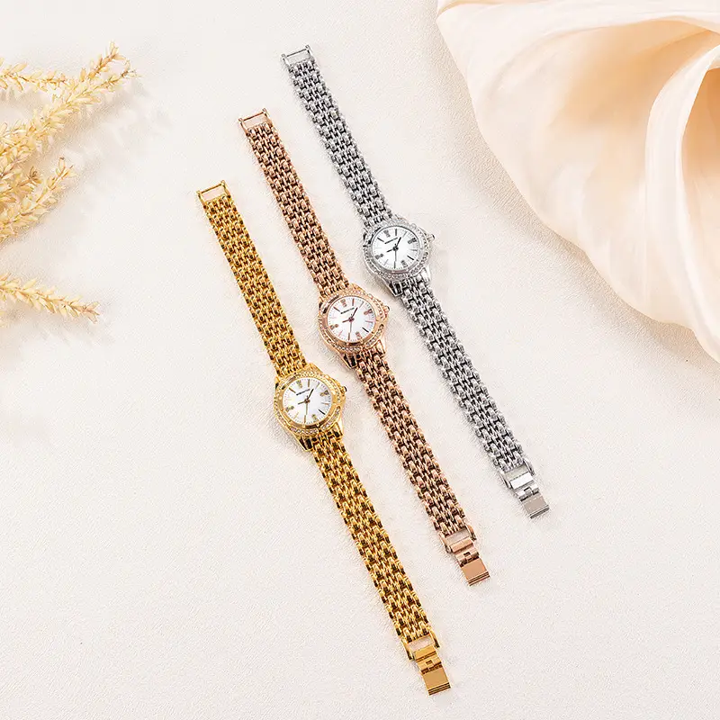 Diamond Bracelet Watch for Women Small Gold - Image 7