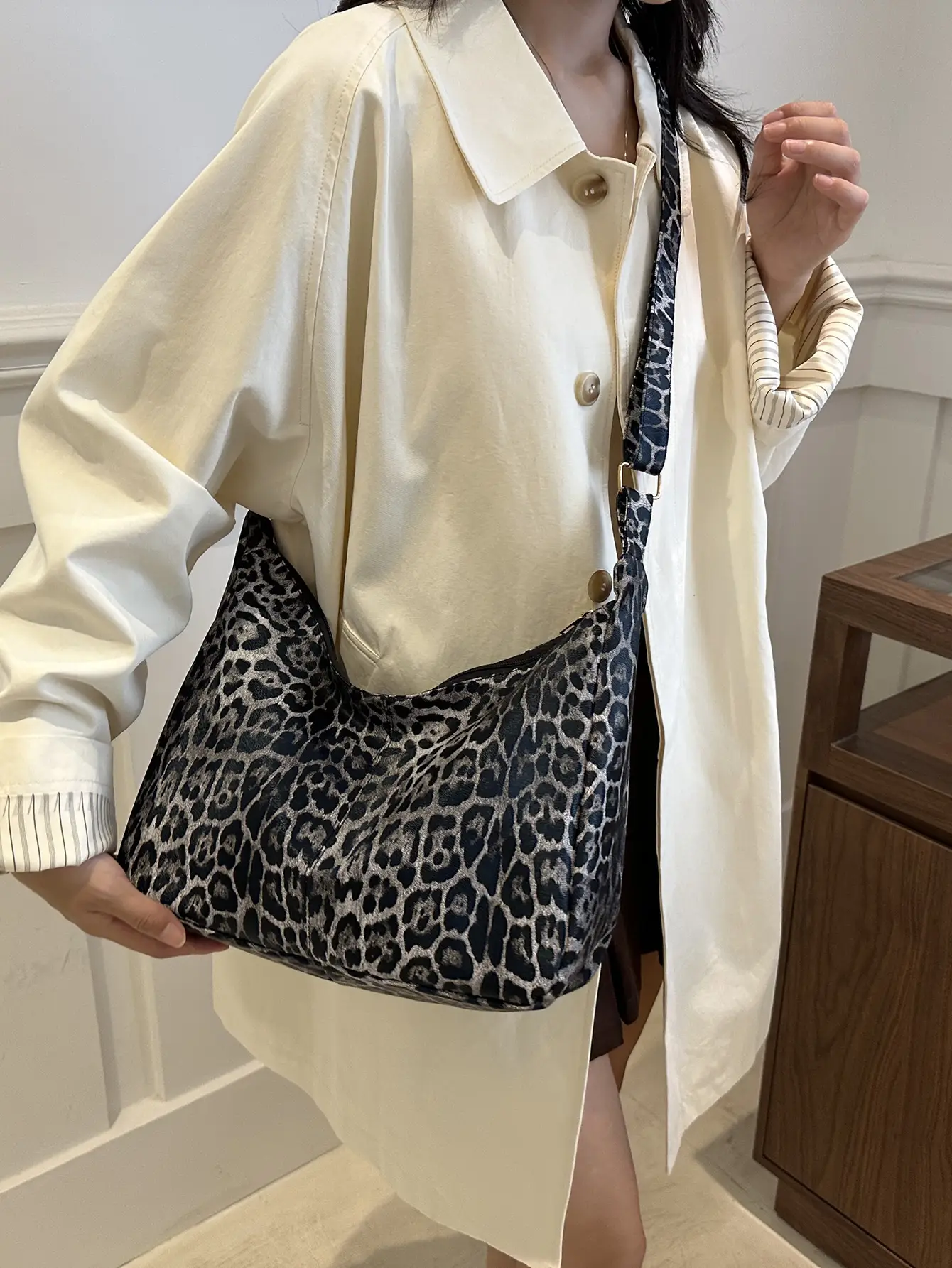 Leopard Print Large Crossbody Bag Women 2024 - Image 6