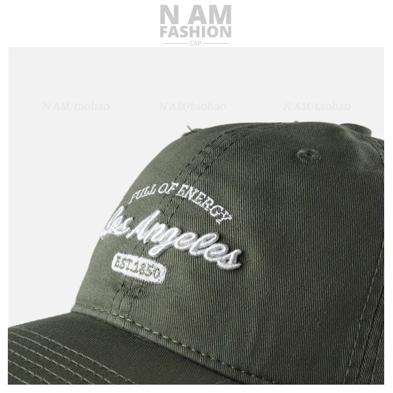 Korean Letter Embroidered Black Baseball Cap for Men Women — feature 11