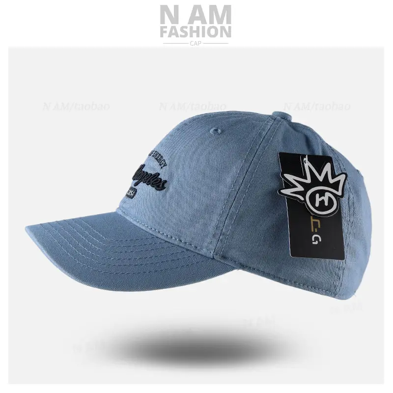 Korean Letter Embroidered Black Baseball Cap for Men Women — feature 9