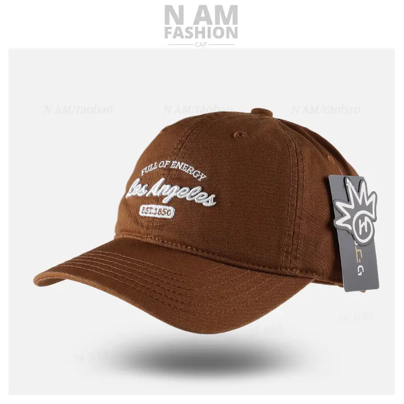Korean Letter Embroidered Black Baseball Cap for Men Women - Image 3