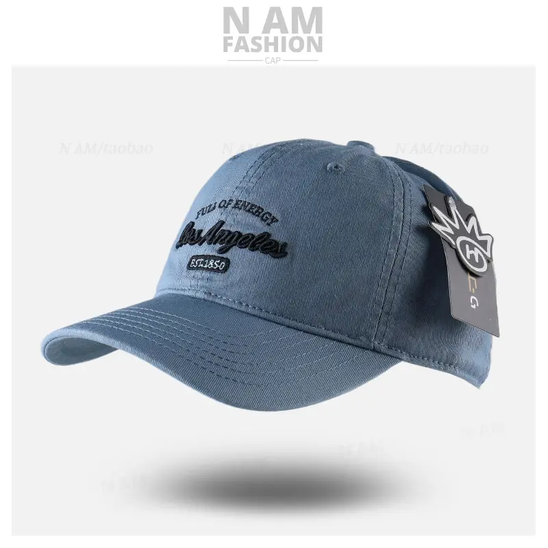 Korean Letter Embroidered Black Baseball Cap for Men Women - Image 4