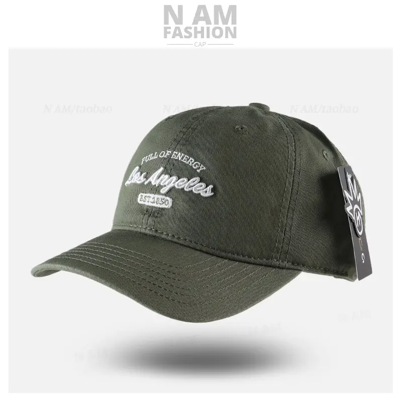 Korean Letter Embroidered Black Baseball Cap for Men Women - Image 5