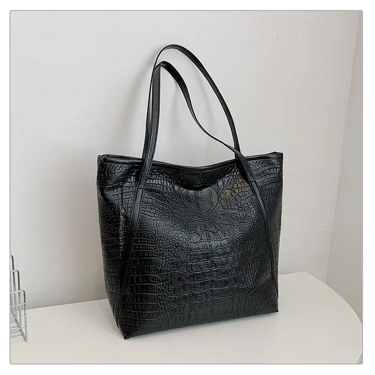 Red Croc Leather Tote Bag for Women Large Capacity — feature 33