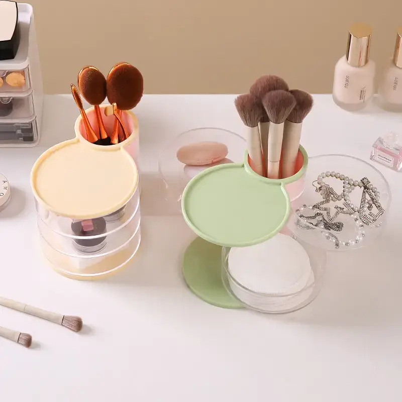 Rotating Dustproof Makeup Egg Storage Cylinder