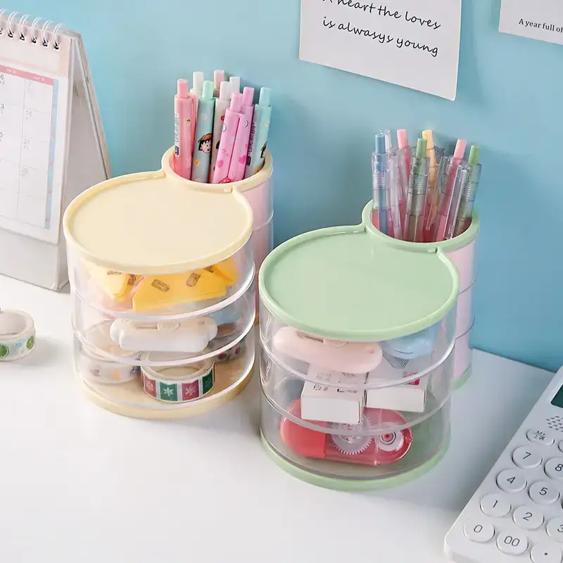 Rotating Dustproof Makeup Egg Storage Cylinder