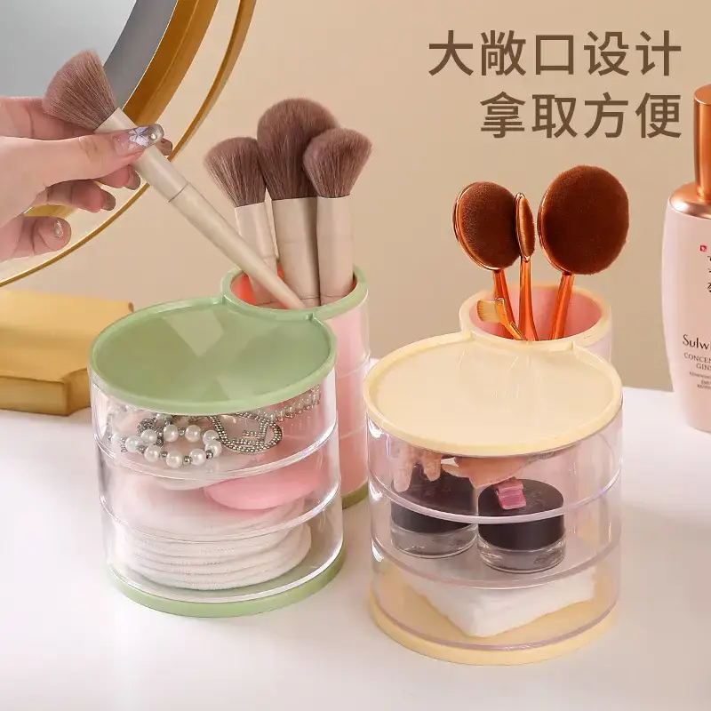Rotating Dustproof Makeup Egg Storage Cylinder