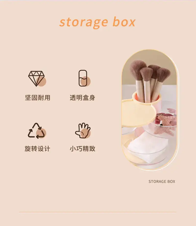 Rotating Dustproof Makeup Egg Storage Cylinder — feature 2