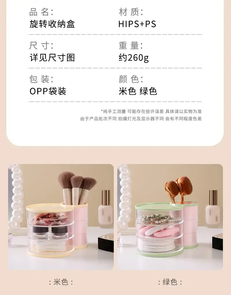 Rotating Dustproof Makeup Egg Storage Cylinder — feature 4