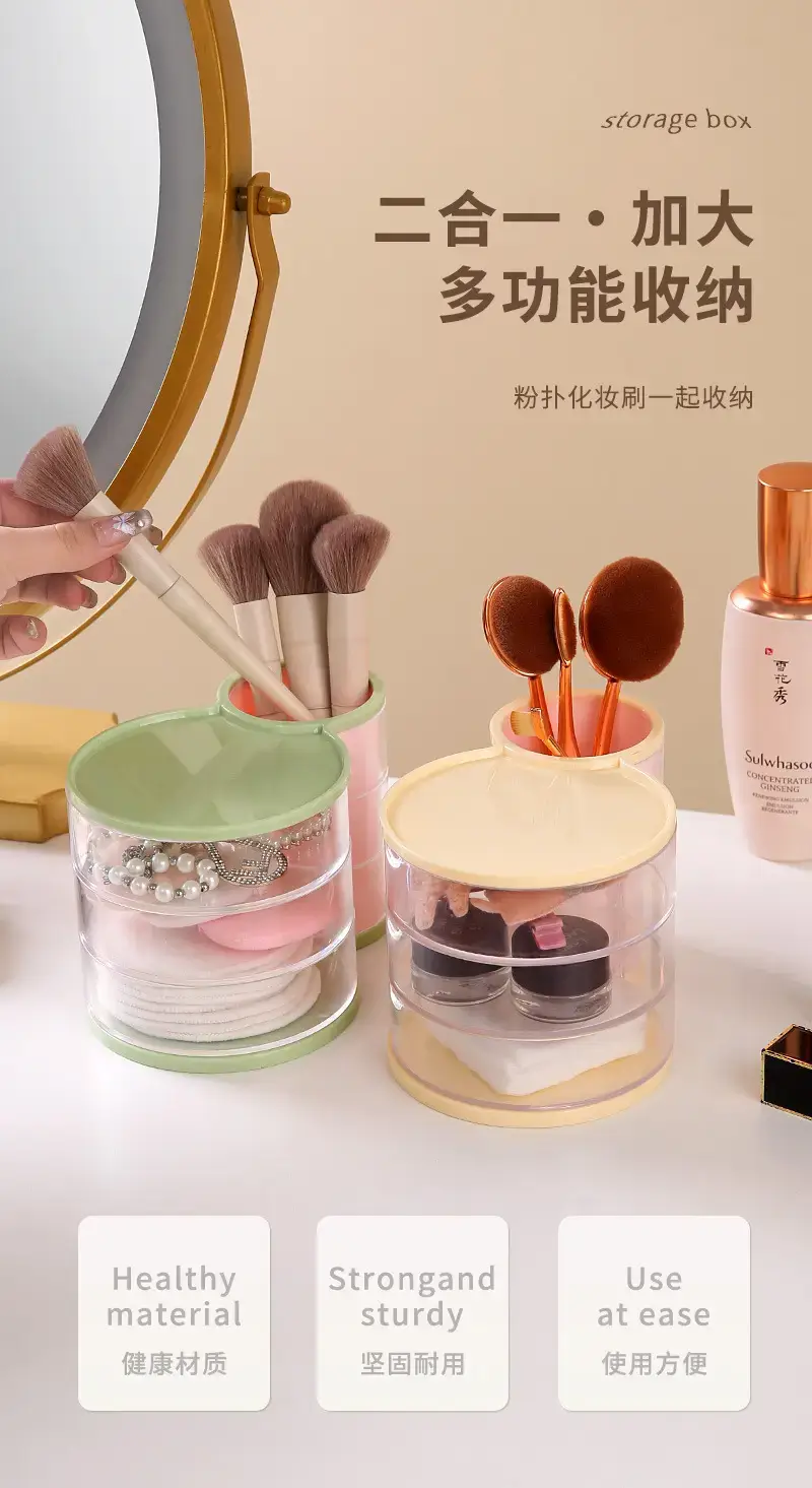 Rotating Dustproof Makeup Egg Storage Cylinder — feature 7