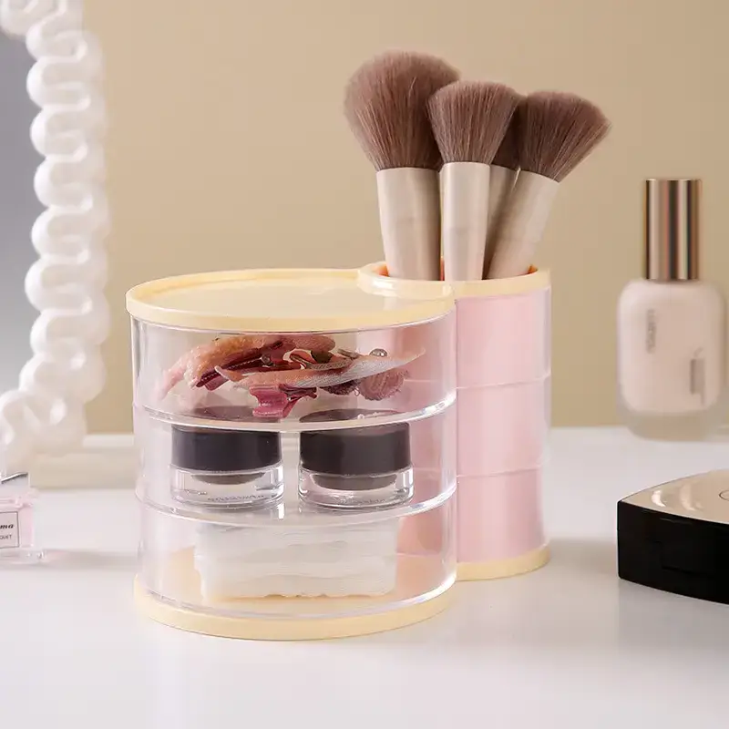 Rotating Dustproof Makeup Egg Storage Cylinder