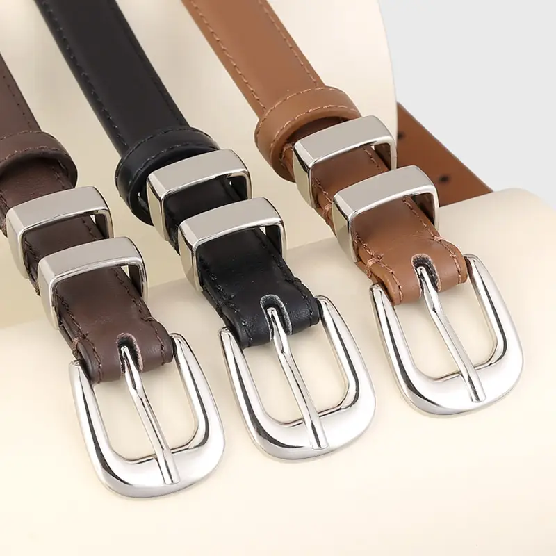 2024 Soft Fashion Belt for Women Brown Black Brown