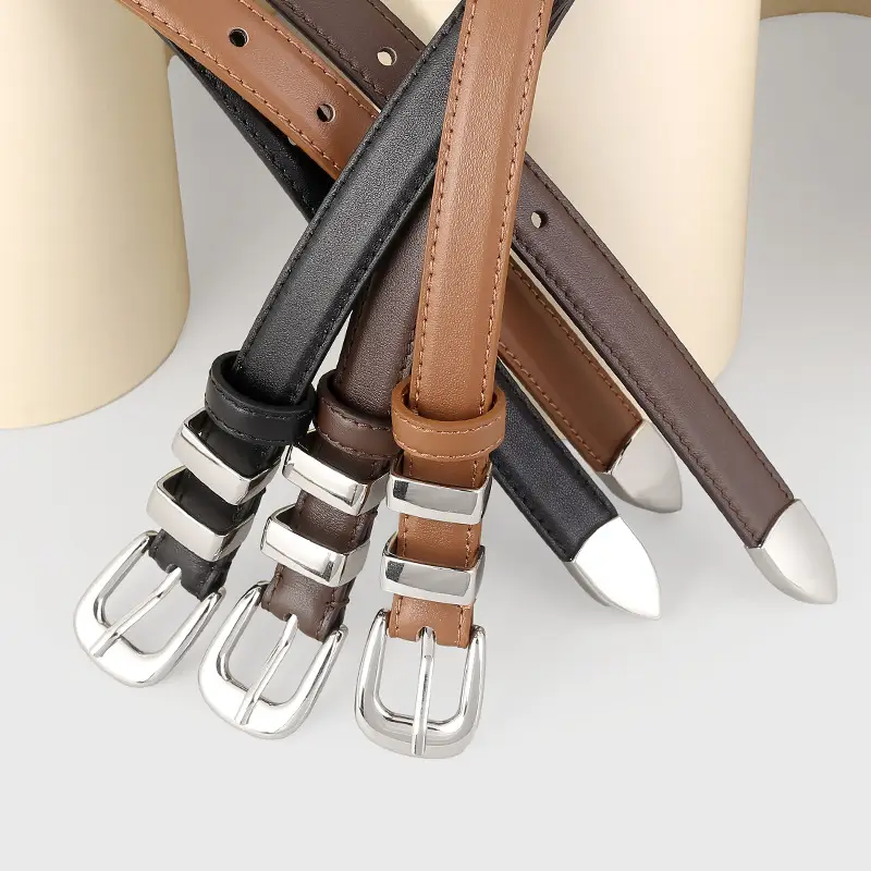2024 Soft Fashion Belt for Women Brown Black Brown