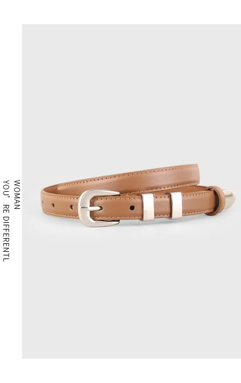 2024 Soft Fashion Belt for Women Brown Black Brown — feature 12