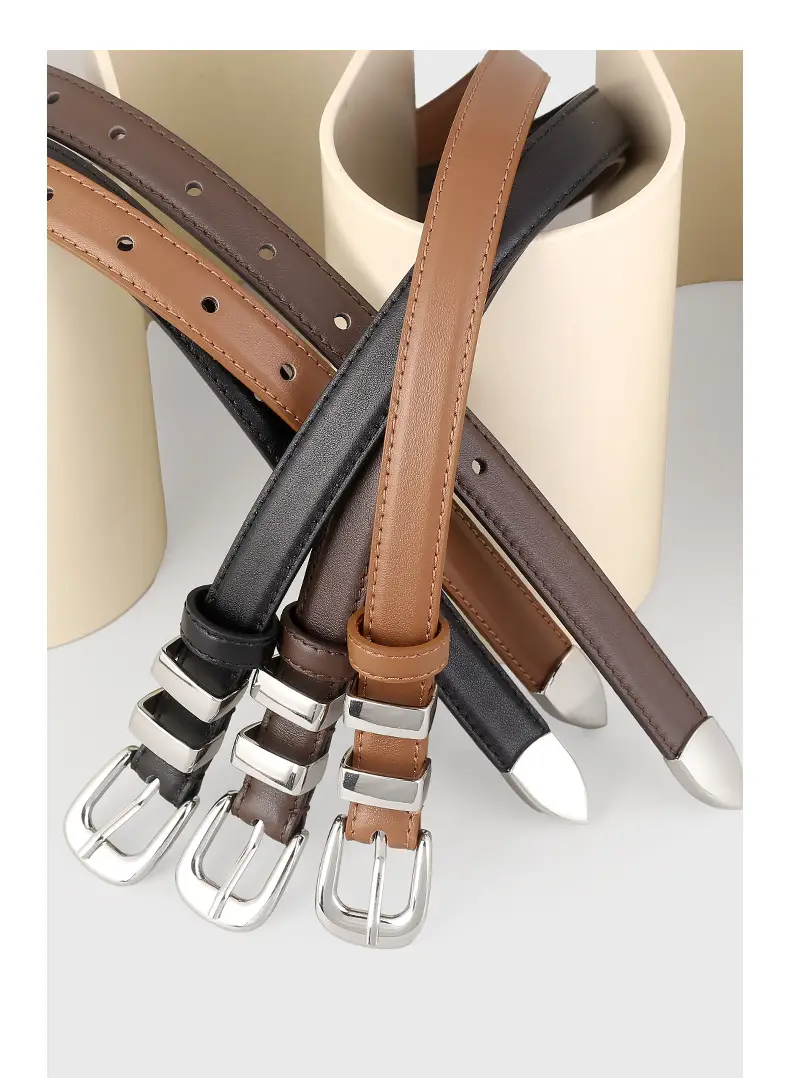 2024 Soft Fashion Belt for Women Brown Black Brown — feature 15