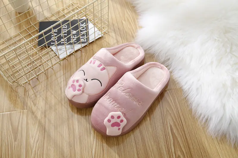 New Cotton Slippers Lucid Cat Girl Couple Cartoon Winter Mao Mao Cute Home Indoor Warm Moon Cotton Shoes — feature 10