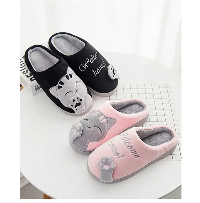 New Cotton Slippers Lucid Cat Girl Couple Cartoon Winter Mao Mao Cute Home Indoor Warm Moon Cotton Shoes — feature 9
