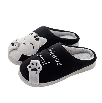 New Cotton Slippers Lucid Cat Girl Couple Cartoon Winter Mao Mao Cute Home Indoor Warm Moon Cotton Shoes - Image 3