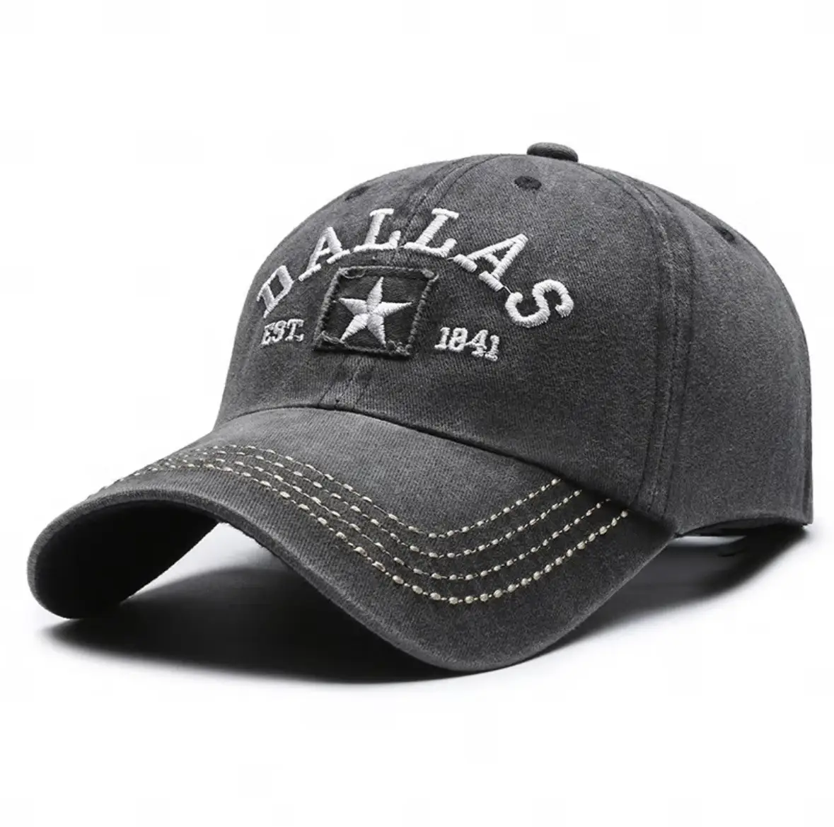 Men Retro Coated Sun Hat with Star Embroidery - Image 6