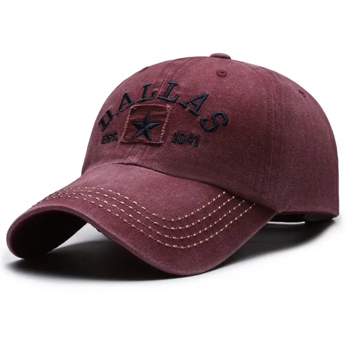 Men Retro Coated Sun Hat with Star Embroidery - Image 7
