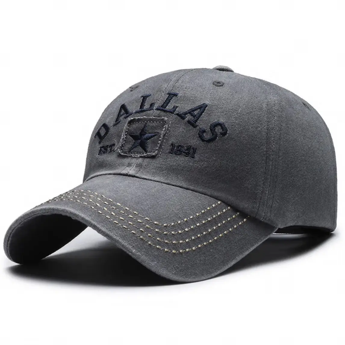 Men Retro Coated Sun Hat with Star Embroidery - Image 8