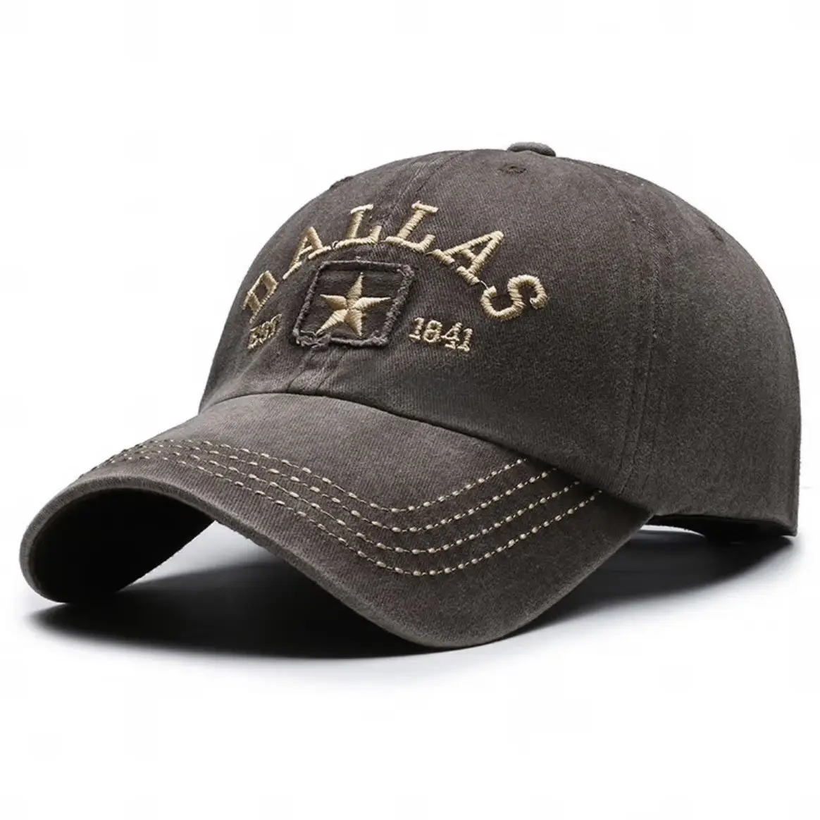 Men Retro Coated Sun Hat with Star Embroidery - Image 10