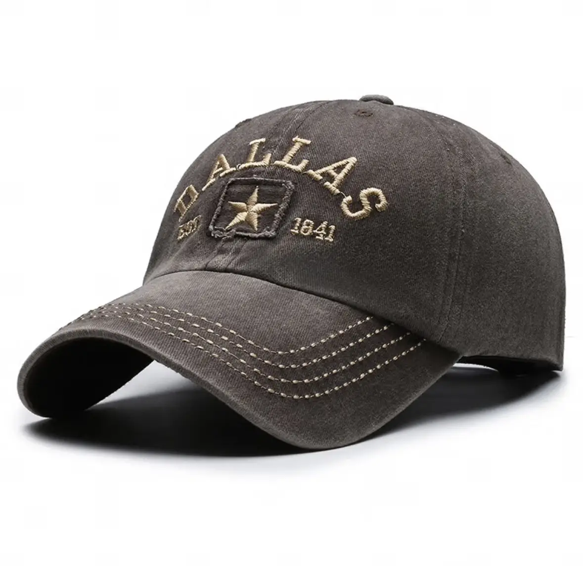 Men Retro Coated Sun Hat with Star Embroidery — feature 18