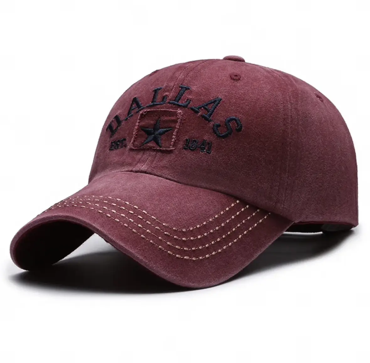 Men Retro Coated Sun Hat with Star Embroidery - Image 2