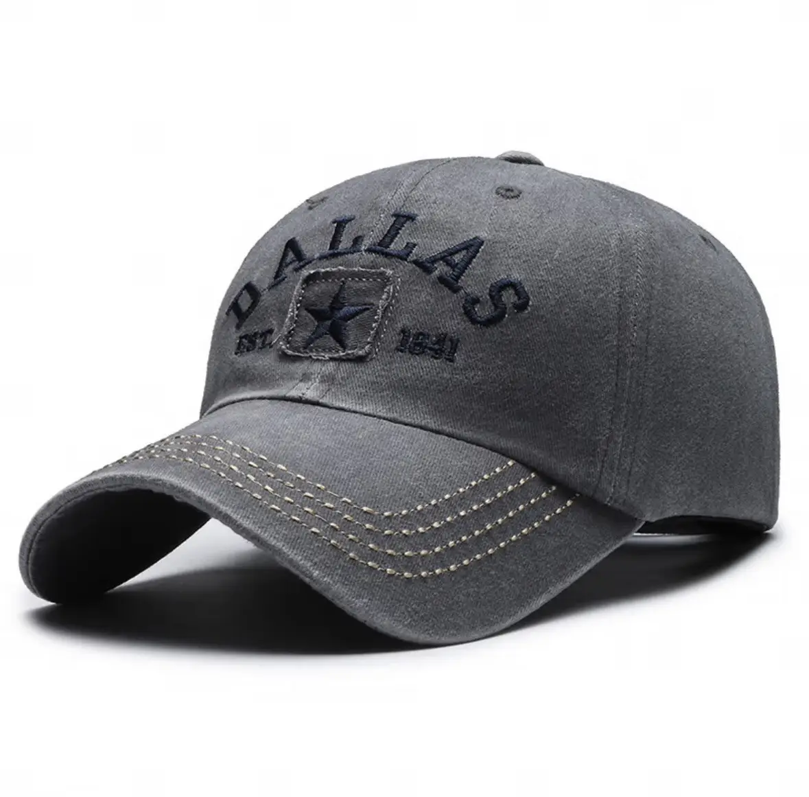 Men Retro Coated Sun Hat with Star Embroidery - Image 4