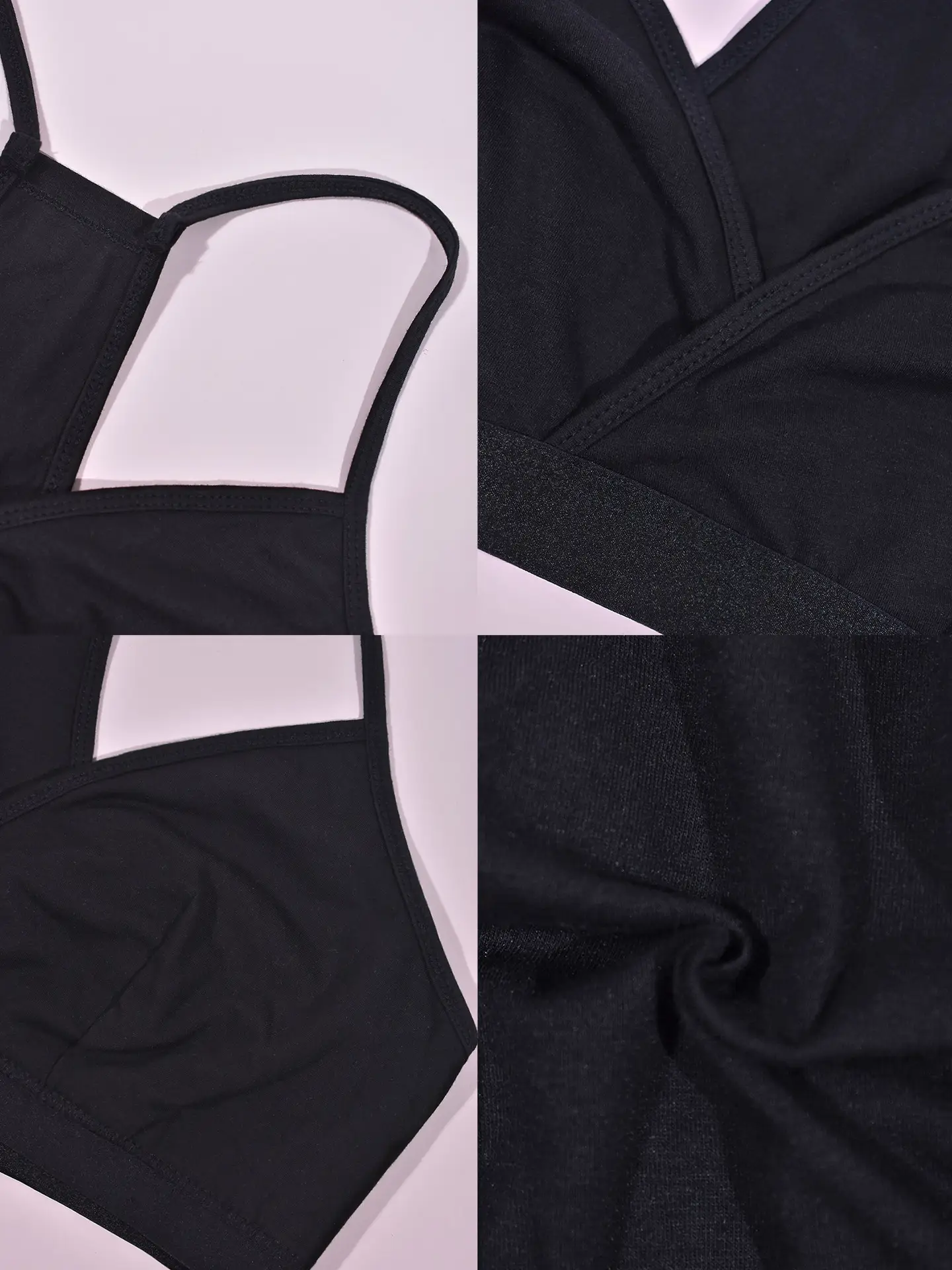 Women's Gray Back Camisole Sports Bra Top — feature 10