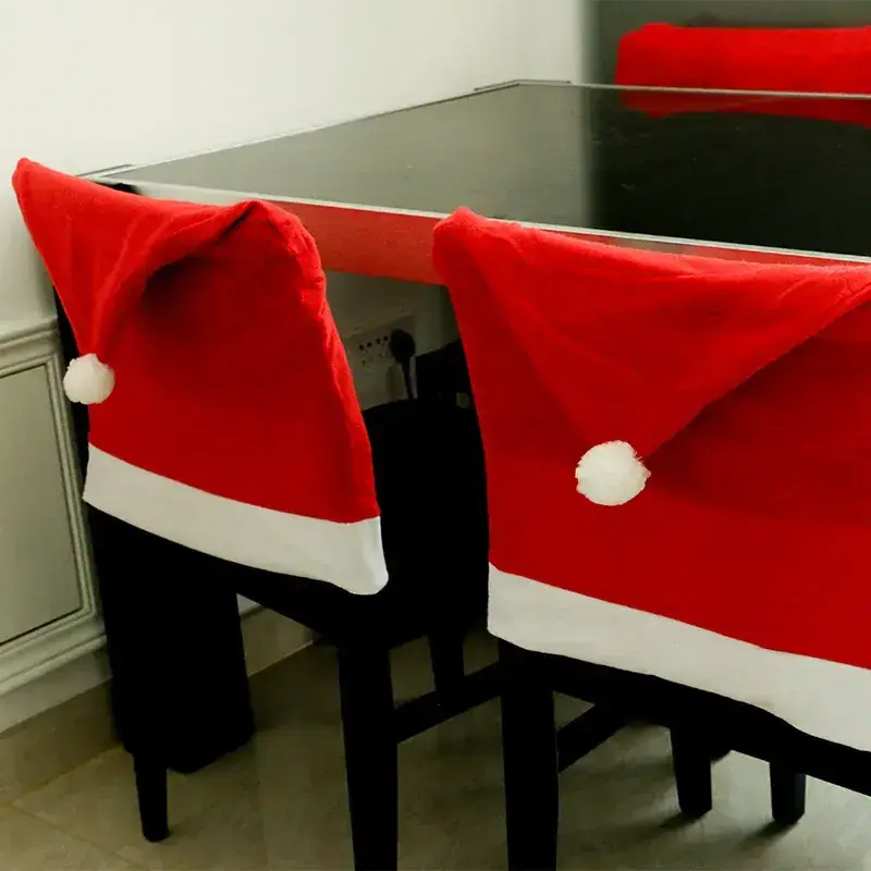 Christmas Red Chair Cover for Home Decor - Image 3