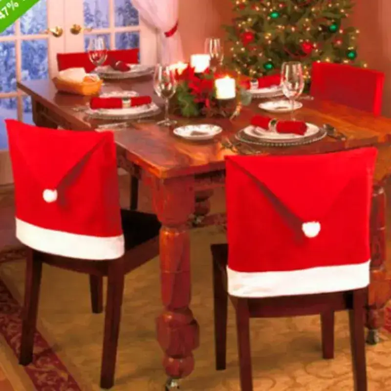 Christmas Red Chair Cover for Home Decor — feature 4