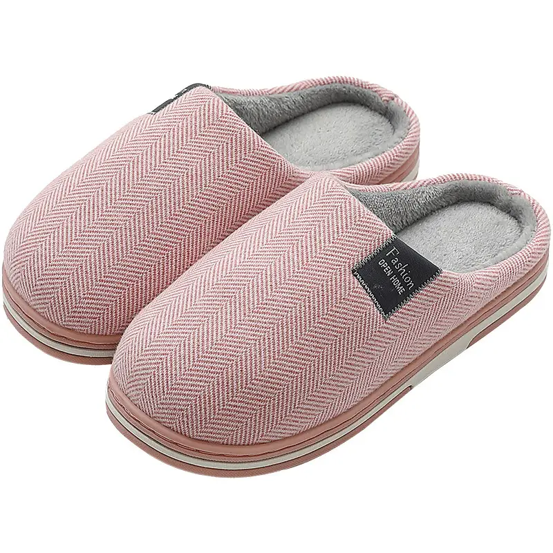 Cotton Slippers Women's Autumn and Winter Home Non-slip Warm Wool Slippers Indoor Soft Bottom Household Plush Cotton Slippers Men's Winter Wholesale - Image 10
