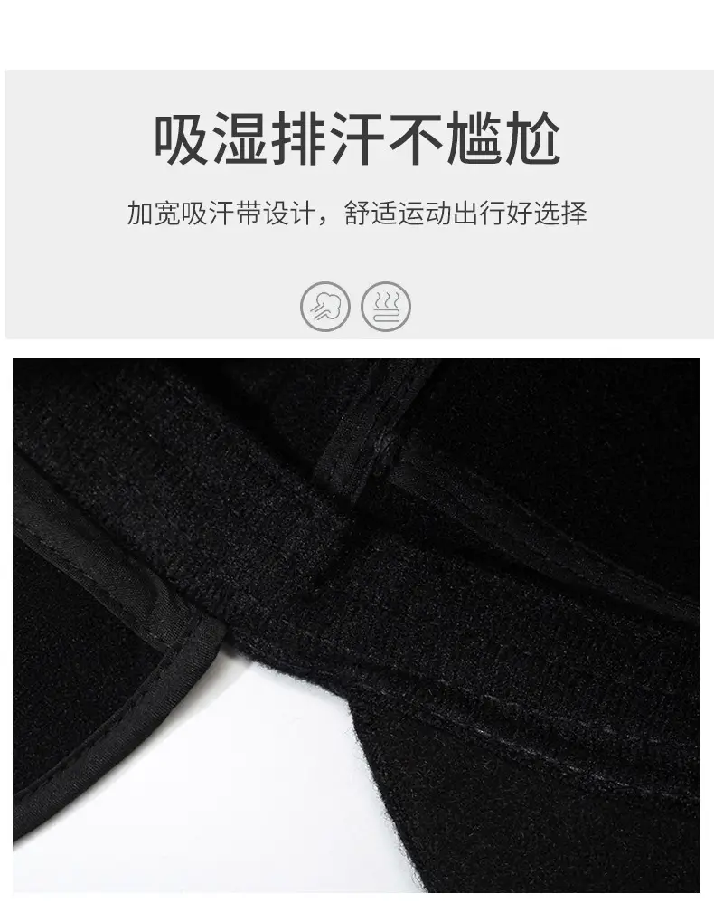 Men Winter Wool Cap Black Warm Ear Protection — feature 3
