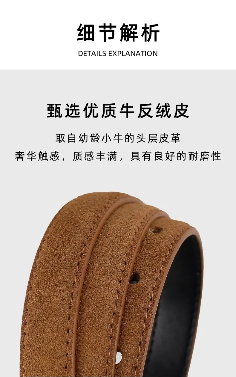 Women Genuine Leather Belt with Gold Clasp — feature 10